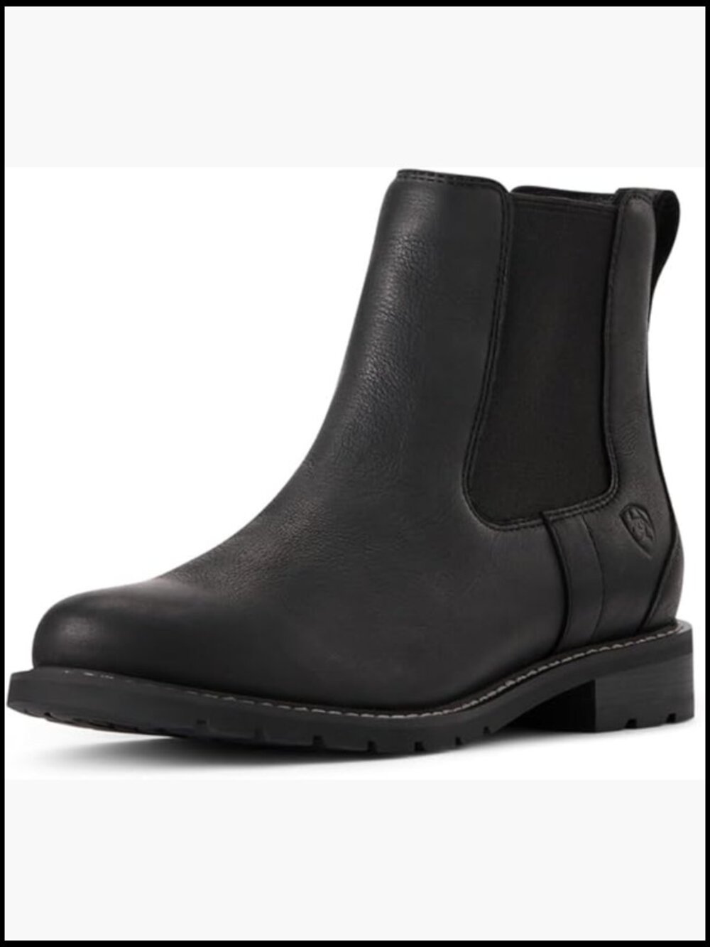 Waterproof Leather Chelsea Boots Ankle Booties Round Toe Pull-On Work Boots